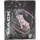 Semi Truck Mud Flaps 24x30 Black with White &amp; Red Logo | 1 Pair | Compatible with Mack