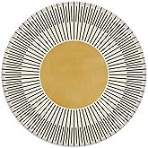 Golden Sun with Sun Light Burst Small Mouse Pad 7.9x7.9 Inches,Washable Round Cloth Mousepad for Office Laptop Computer,Non-Slip Rubber Base Mouse Pads for Wireless Mouse