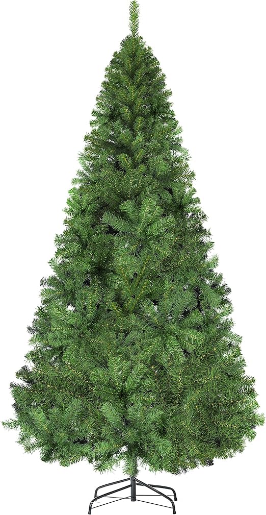 Luter 75 Ft Artificial Christmas Tree Spruce Hinged Xmas Tree Christmas Decorations For Indoor Easy Assembly 1450 Branch Tips With Metal Standgreen