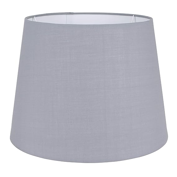 Large Modern Tapered Table/Floor Lamp Light Shade in a Grey Fabric Finish Amazon.co.uk Lighting