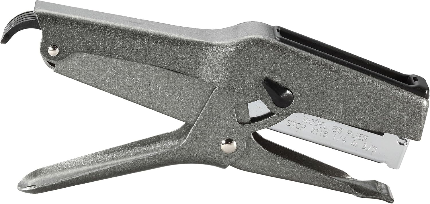 Bostitch Office B8 Heavy Duty 45 Sheet Plier Stapler, Full-Strip, Black (02245) : Heavy Duty Desk Staplers : Office Products