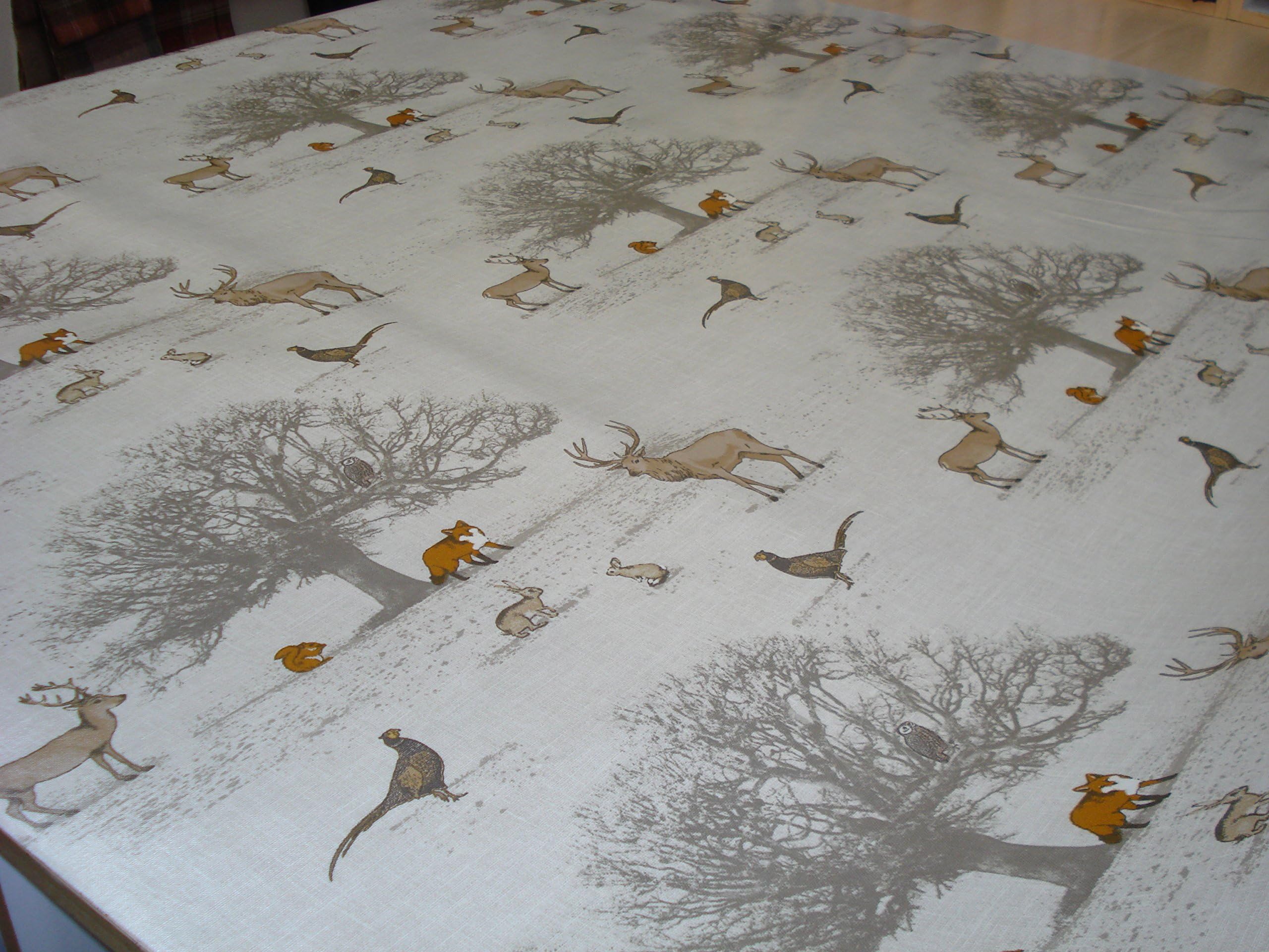 FRYETT'S FABRICS TATTON AUTUMN NEW 100% COTTON FABRIC WOODLAND SCENE DEERS & FOX by Fryetts