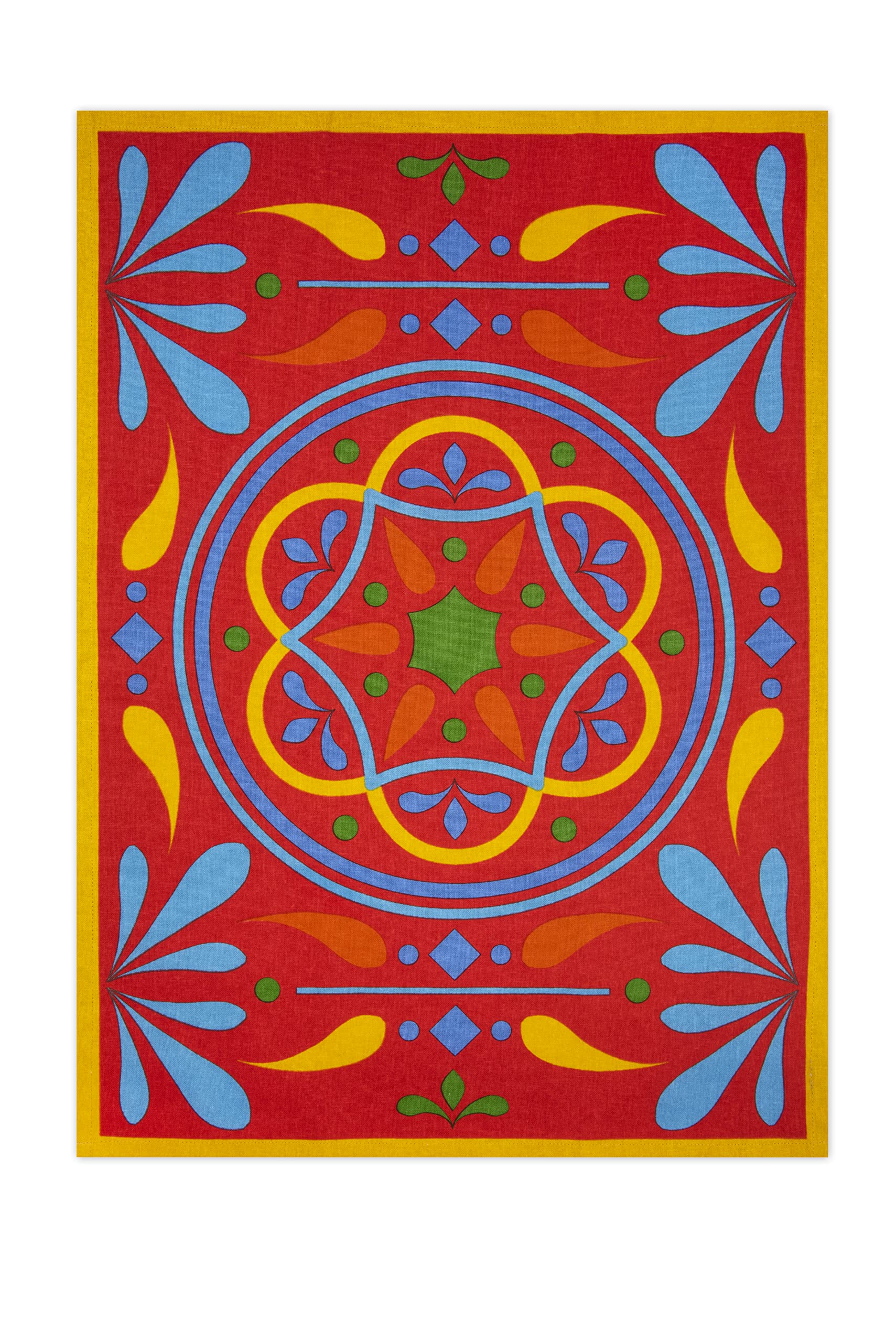 Excelsa Puebla Kitchen Towel 100% Cotton, Cm. 70 x 50, With Hole