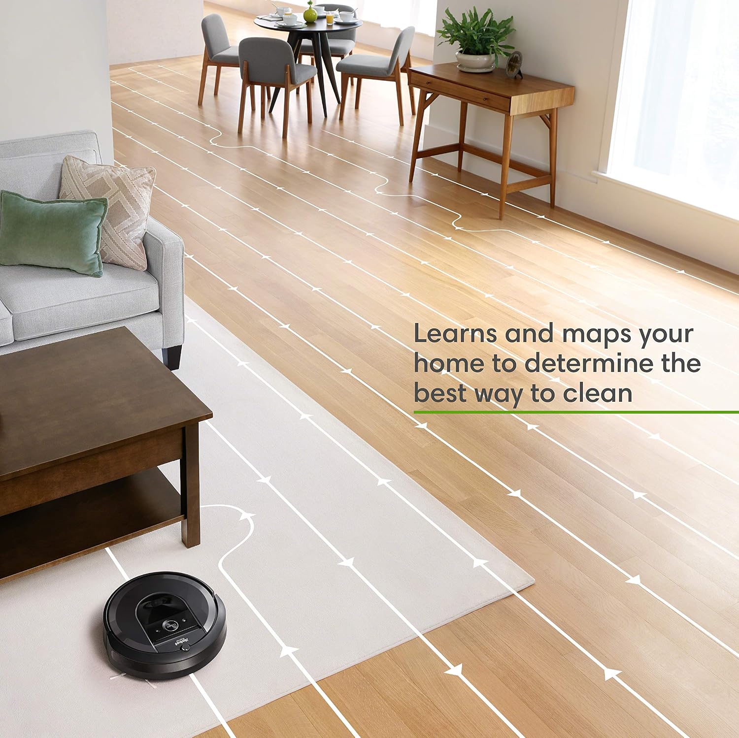 iRobot Roomba i7+ (7550) Robot Vacuum with Automatic Dirt Disposal-Empties Itself, Wi-Fi Connected, Smart Mapping, Works with Alexa, Ideal for Pet Hair, Carpets, Hard Floors, Black -