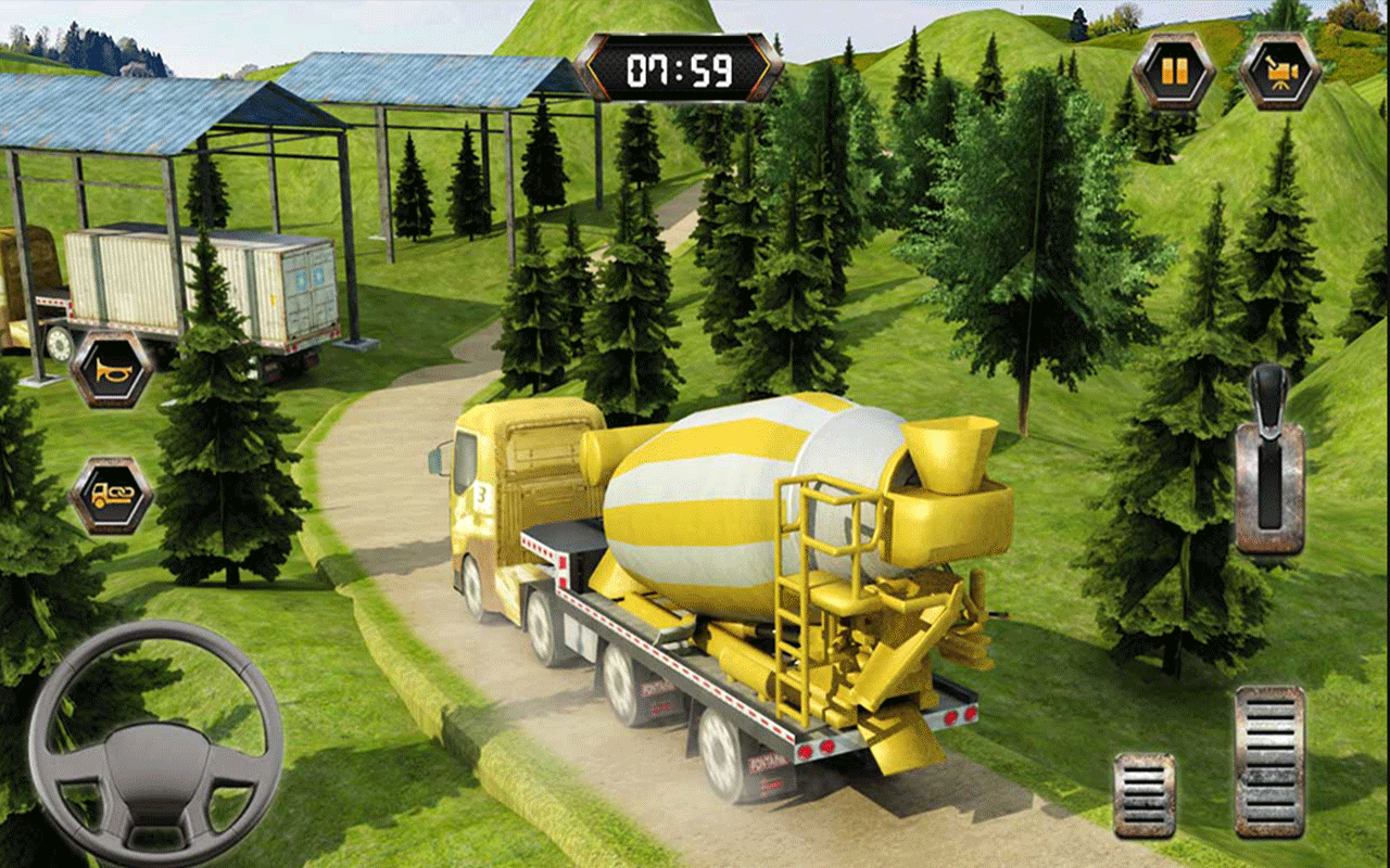 Big Euro Truck Driving Simulator 2018 Offroad Cargo Transport Parking