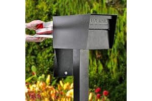 Mail Boss 7526 Mail Manager Street Safe Locking Security Mailbox, Black