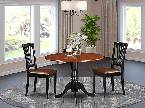 Amazon.com: Juego de mesa de cocina de 3 piezas, mesa de comedor y 2