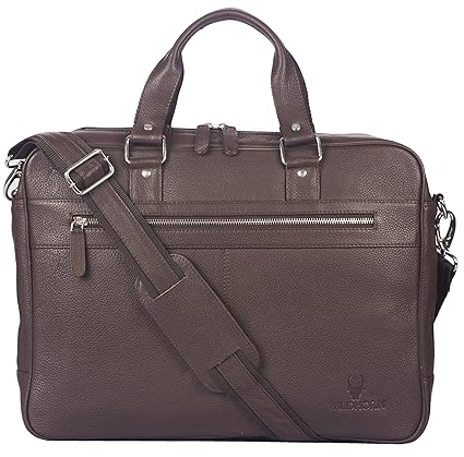 WildHorn Leather 40.64 cms Brown Messenger Bag (MB303)