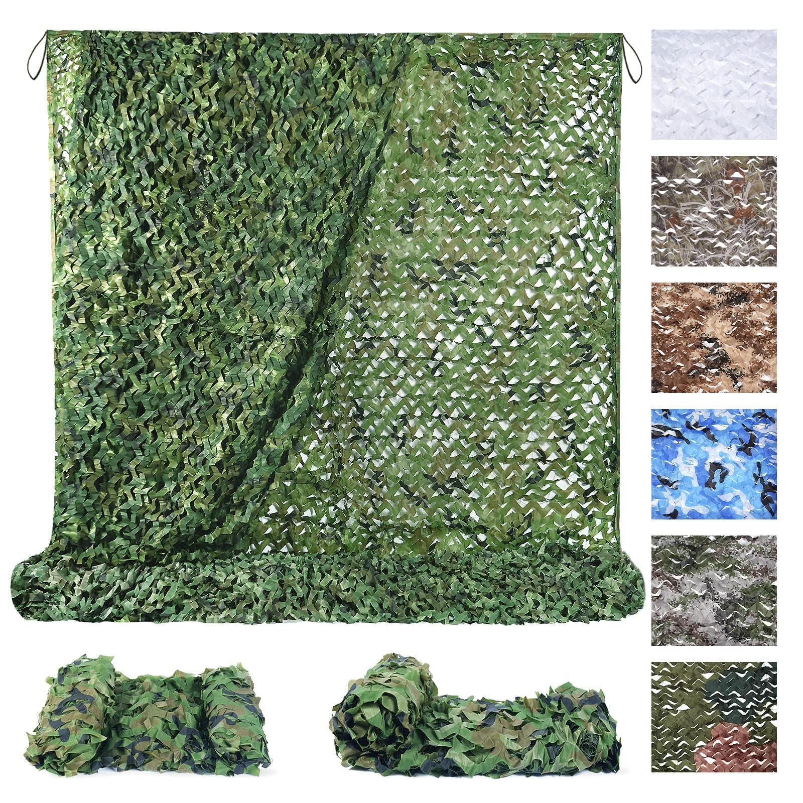 Sposuit Camouflage Netting - Camo Mosquito nettings 3x3M - Woodland Net Mesh for Covering Hunting Shooting Blind Watching Hide Party Decorations