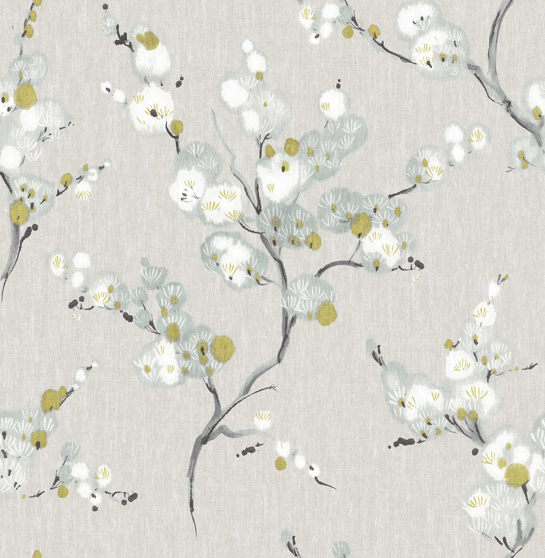NuWallpaper NU2679 Mirei Peel & Stick Wallpaper, Yellow,blue,white,grey