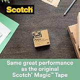 Scotch Magic Tape Dispenser 100% Recycled Plastic Black Includes 3 Rolls 19mm x view 9