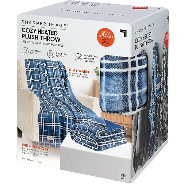 Amazon.com: Heated Microplush Blanket with Foot Pocket - 3 Heat Settings,  Auto Shut-Off, Machine Washable, Soft u0026 Comfortable Electric Throw (50x62  inches, Grey) : Home u0026 Kitchen