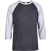 TOP PRO Men's 3/4 Sleeve Casual Raglan Jersey Baseball Tee Shirt