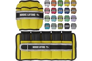 Nordic Lifting Adjustable Ankle Weights for Women & Men – 1 Pair (2–10 lbs) Wrist, Arm & Leg Weights for Gym, Yoga & Home Workouts – Secure Fit Strap Design – Durable Fitness Training Equipment