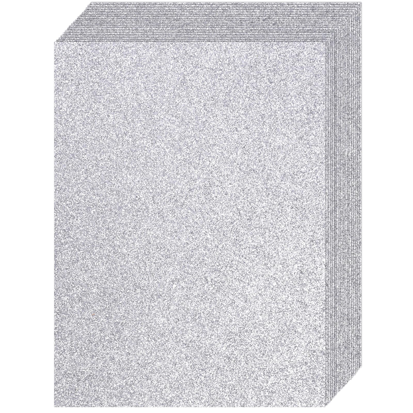 VGOODALL 27 Blatt Perglanz-Papier, DIN A4 Silbermetallisches Bastelpapier mit Perlmutt-Schimmer Glitzerpapier 250 g/m²