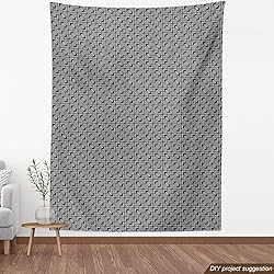 Ambesonne Black and White Fabric by The
