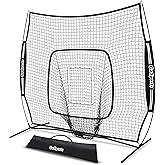 GoSports 6 x 6 ft Youth Baseball & Softball Net - Practice Hitting & Pitching Net with Bow Type Frame, Carry Bag and Strike Zone