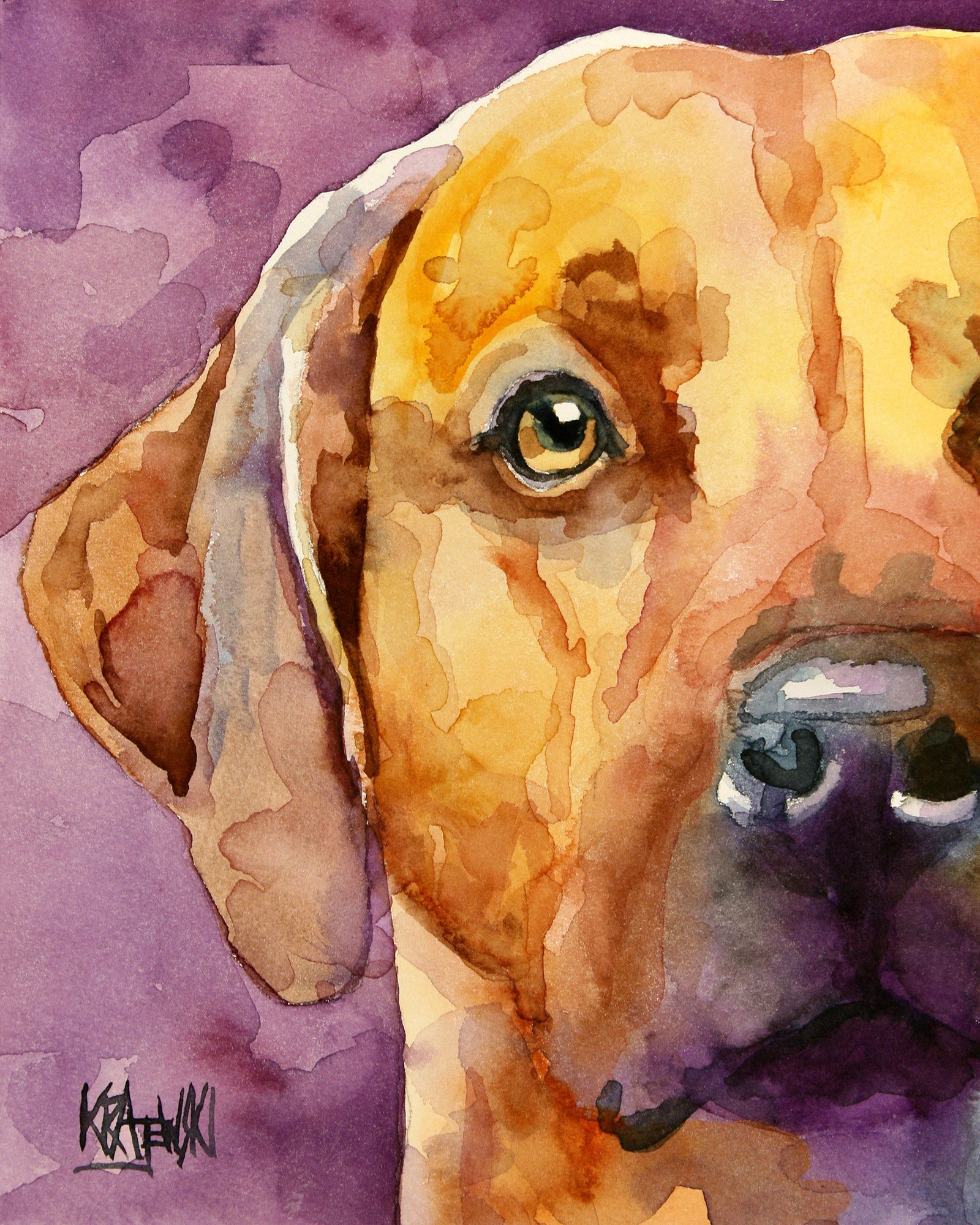 Watercolor Dog Paintings: Amazon.com