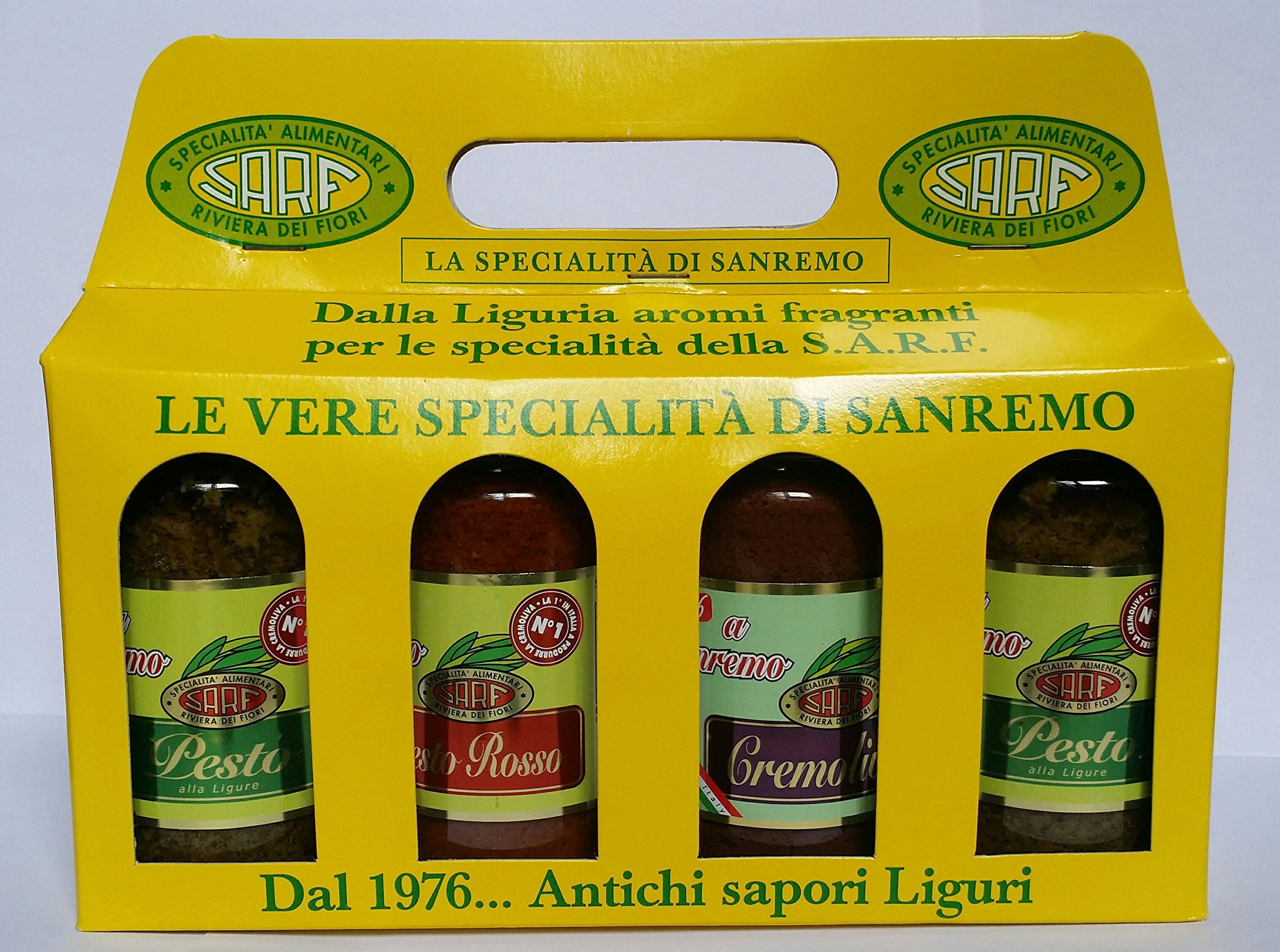 Pesto and Italian sauces - Quartet of Flavors - Pesto - Cream of Black Olives - Red Pesto with Dried Tomatoes
