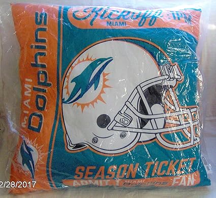 Amazon Com Nfl Miami Dolphins 2 Sided Season Tickets Pillow