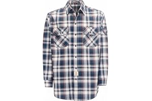 BOCOMAL FR Shirts 6.25oz Lightweight Welding Shirts Flame Resistant Men's Fire Retardant Shirt