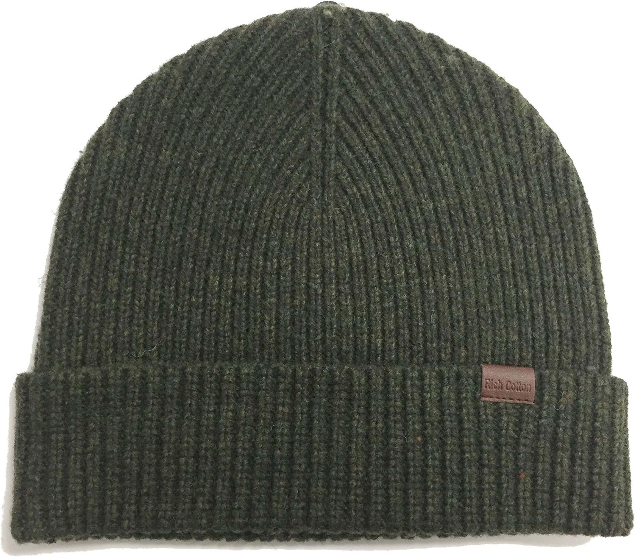 Rich Cotton 100% Merino Wool Beanie Winter Skull Stretch Skater Hat Warm Lined Cap Outdoor for Men Women