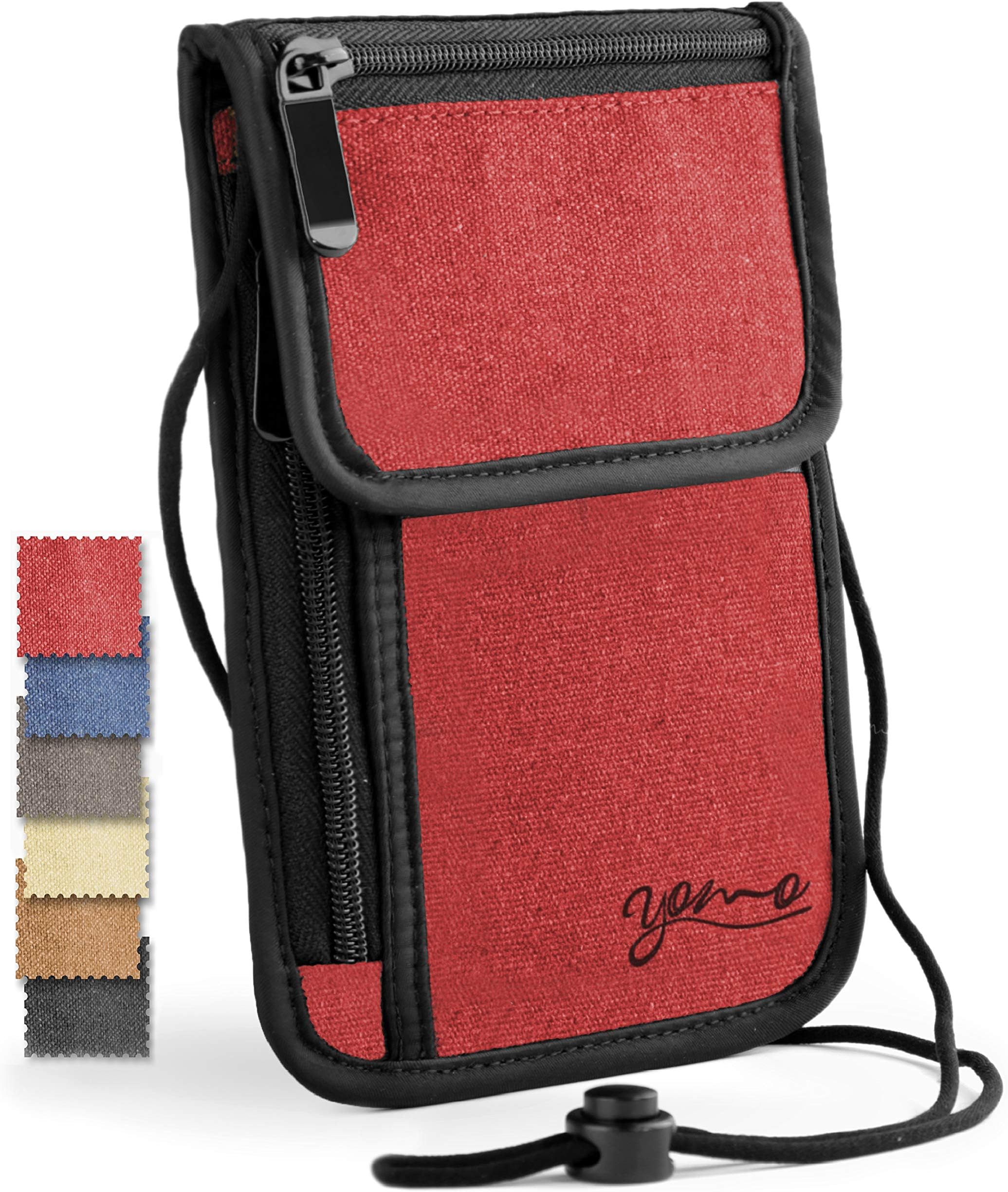 Passport Holder- by YOMO. RFID Safe. The Classic Neck Travel Wallet