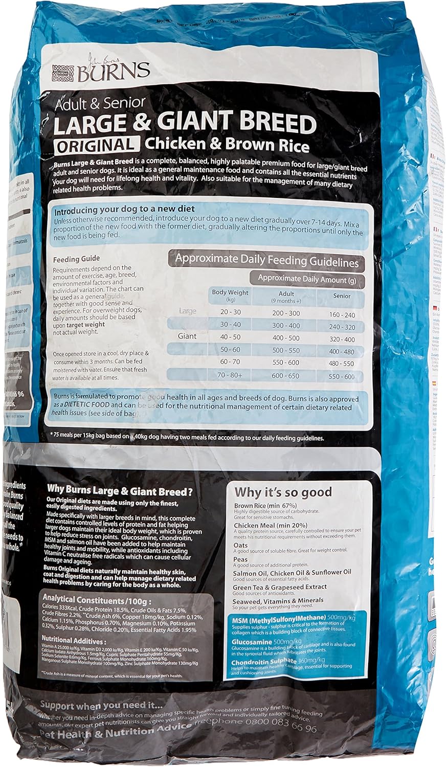 burns dry dog food 15kg