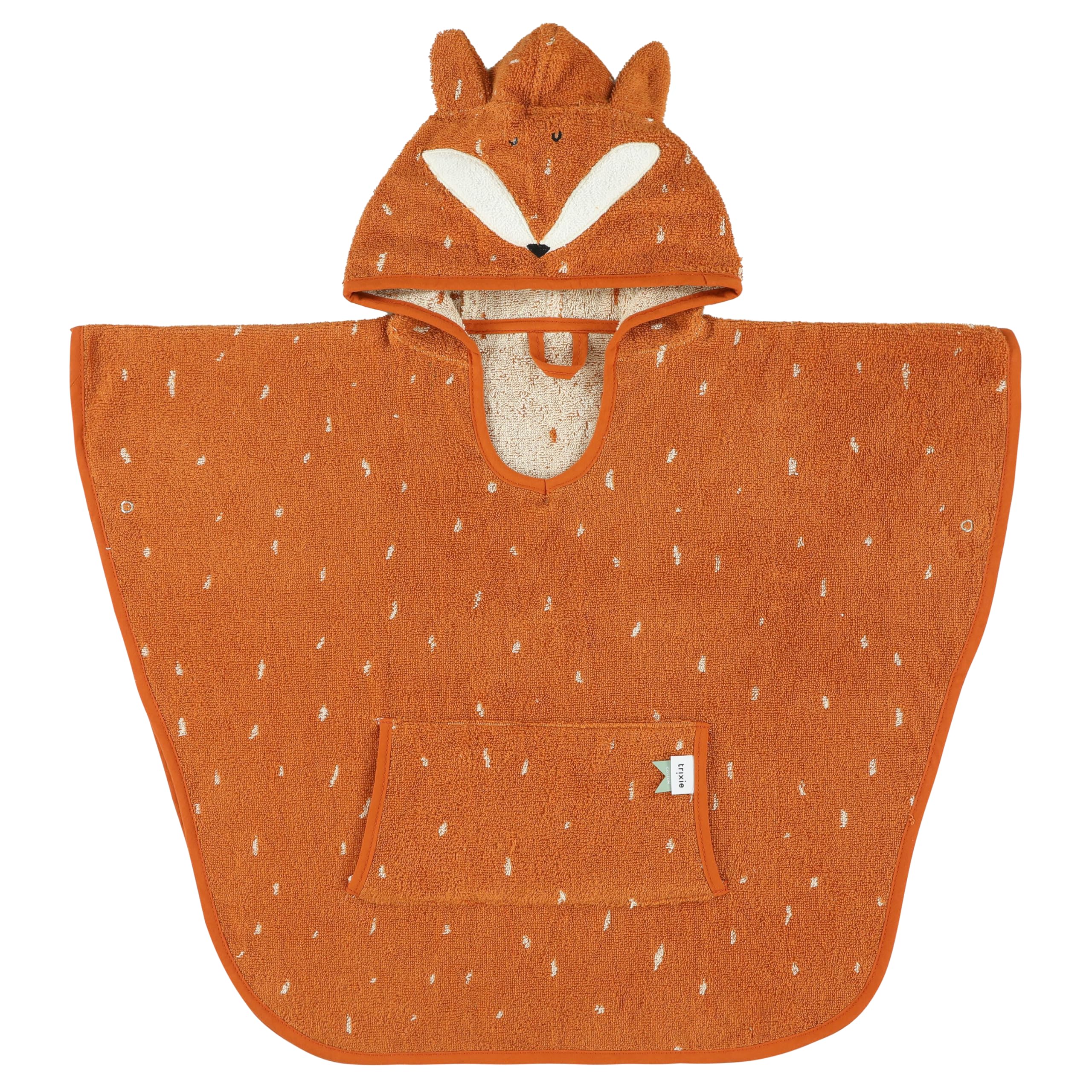 Trixie Poncho - Mr. Fox - 100% Organic Cotton - Poncho for kids - Orange