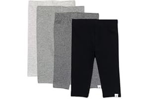 HonestBaby Multipack Leggings Skinny, Flare and Cargo Pants Organic Cotton for Infant Baby Girls, Toddlers, Little Kids