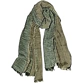 GERINLY Color Block Winter Scarf for Men Long Neck Wraps Shawl Urbanstyle Scarf Gift for Men