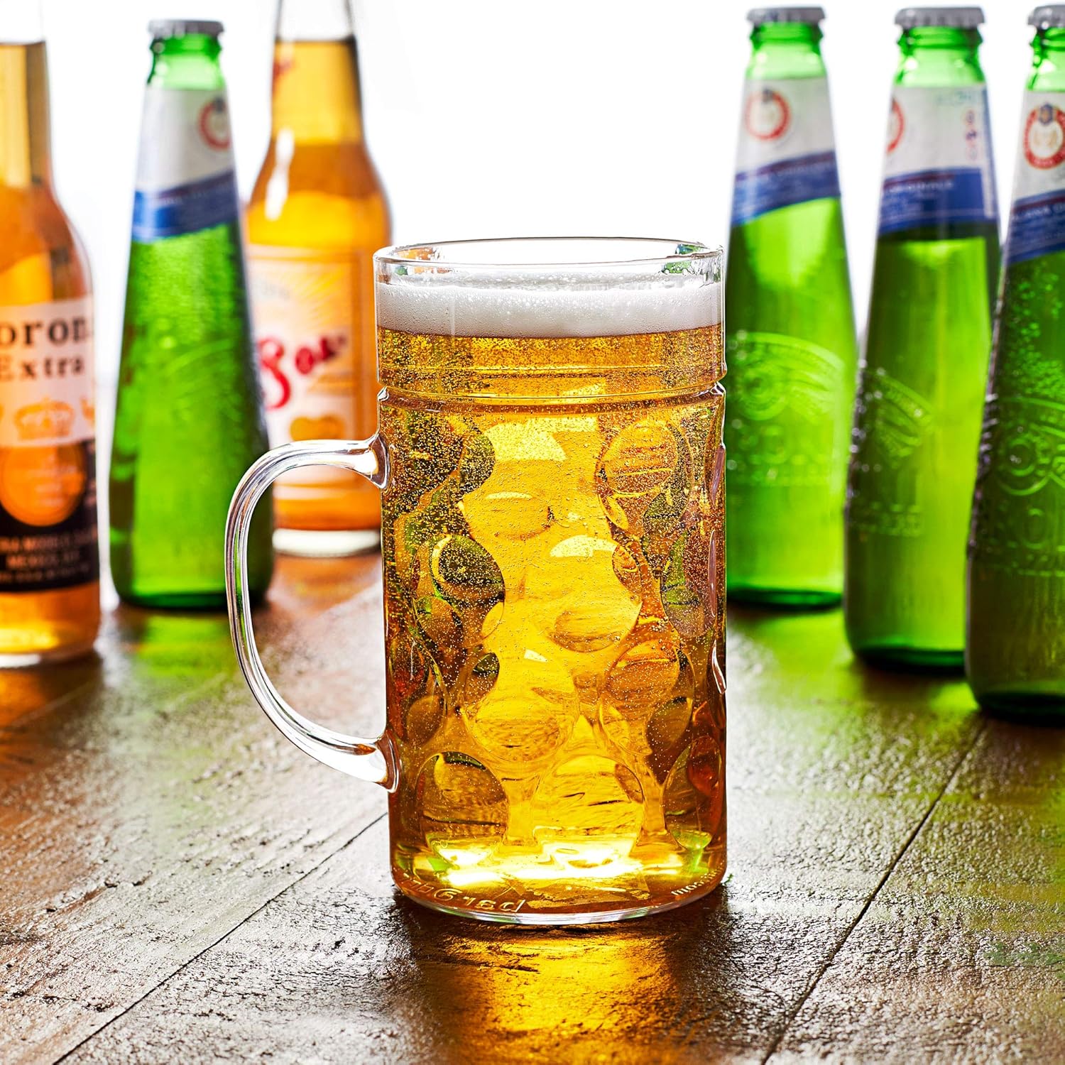 Plastic Beer Stein 1 Pint 568ml With German Style Beer Mug Amazon De Kuche Haushalt