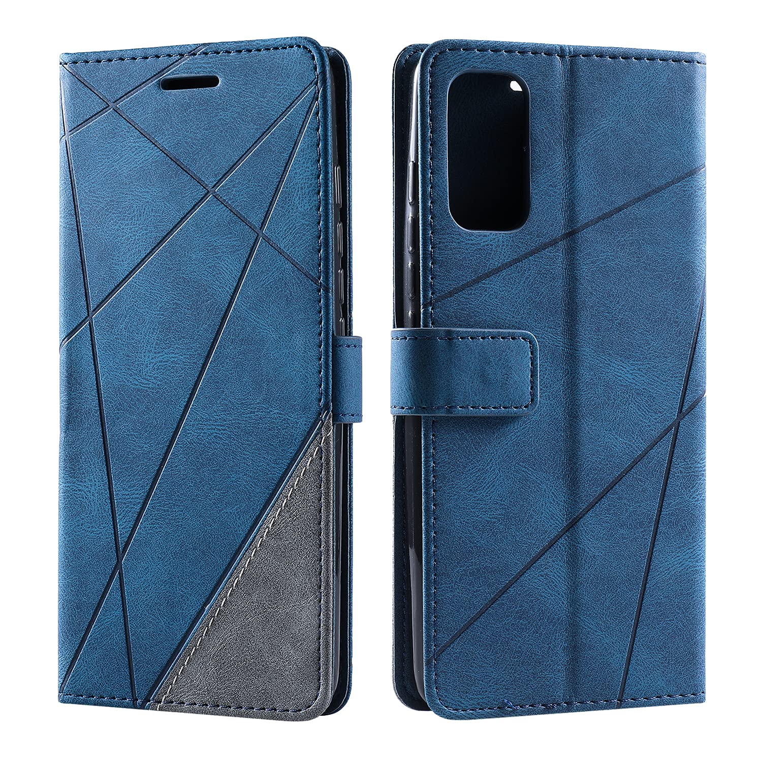 SONWO Case for Moto G60 / Moto G40 Fusion Case, Premium Leather Flip Wallet Case Magnetic Closure Card Slots Kickstand Phone Case for Moto G60 / Moto G40 Fusion, Blue