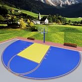 MAILEFU Basketball Court Marking Stencil Kit &ndash; Standard Size, Easy to Install, Ideal for Driveways, Asphalt or Concrete Surfaces, Court Marking Stencil Spray Paint Kit for Backyard Basketball 39.76ft