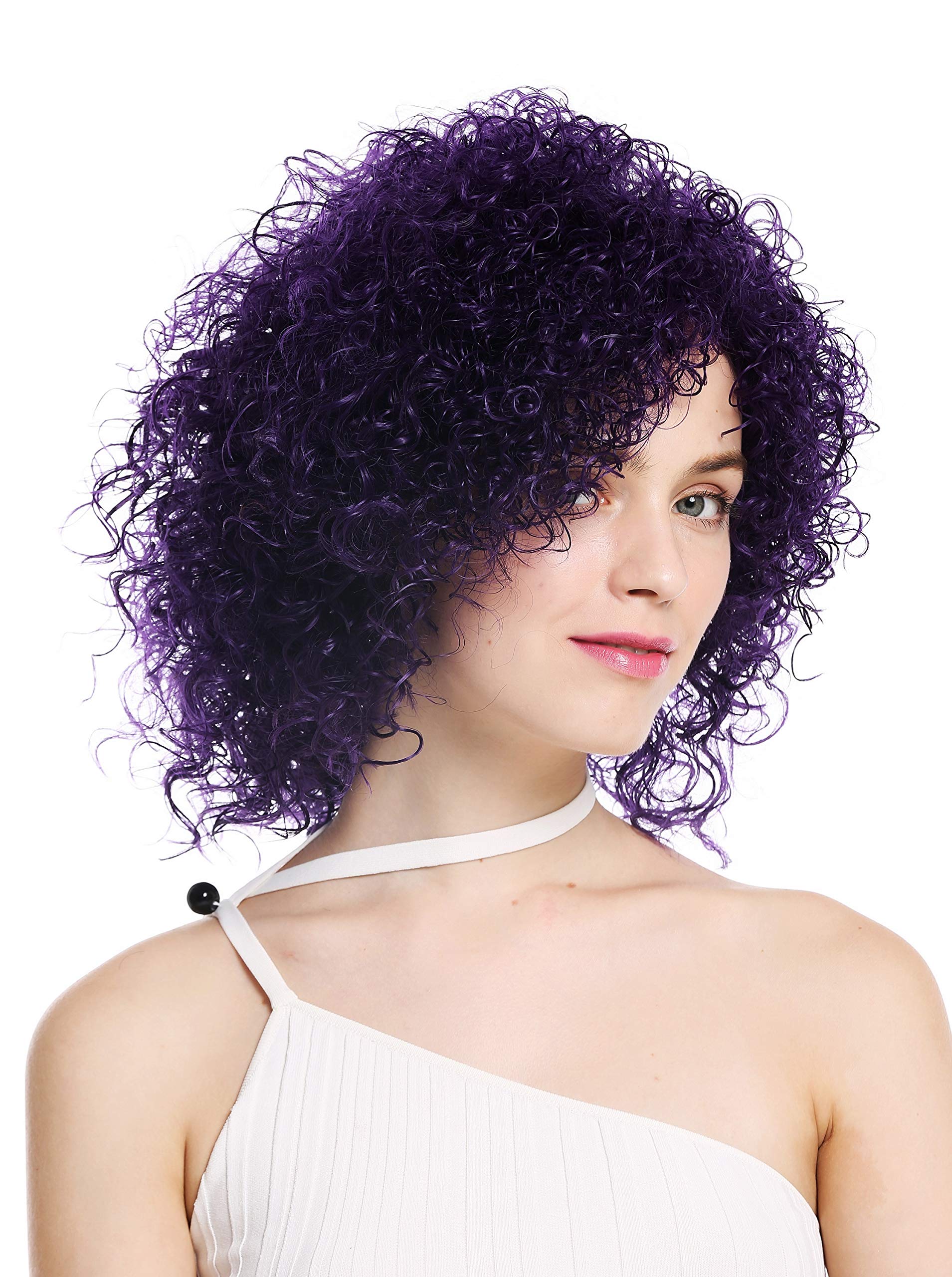 WIG ME UP - VK-11-HYB73C women's quality wig short voluminous frizzy curly curls purple