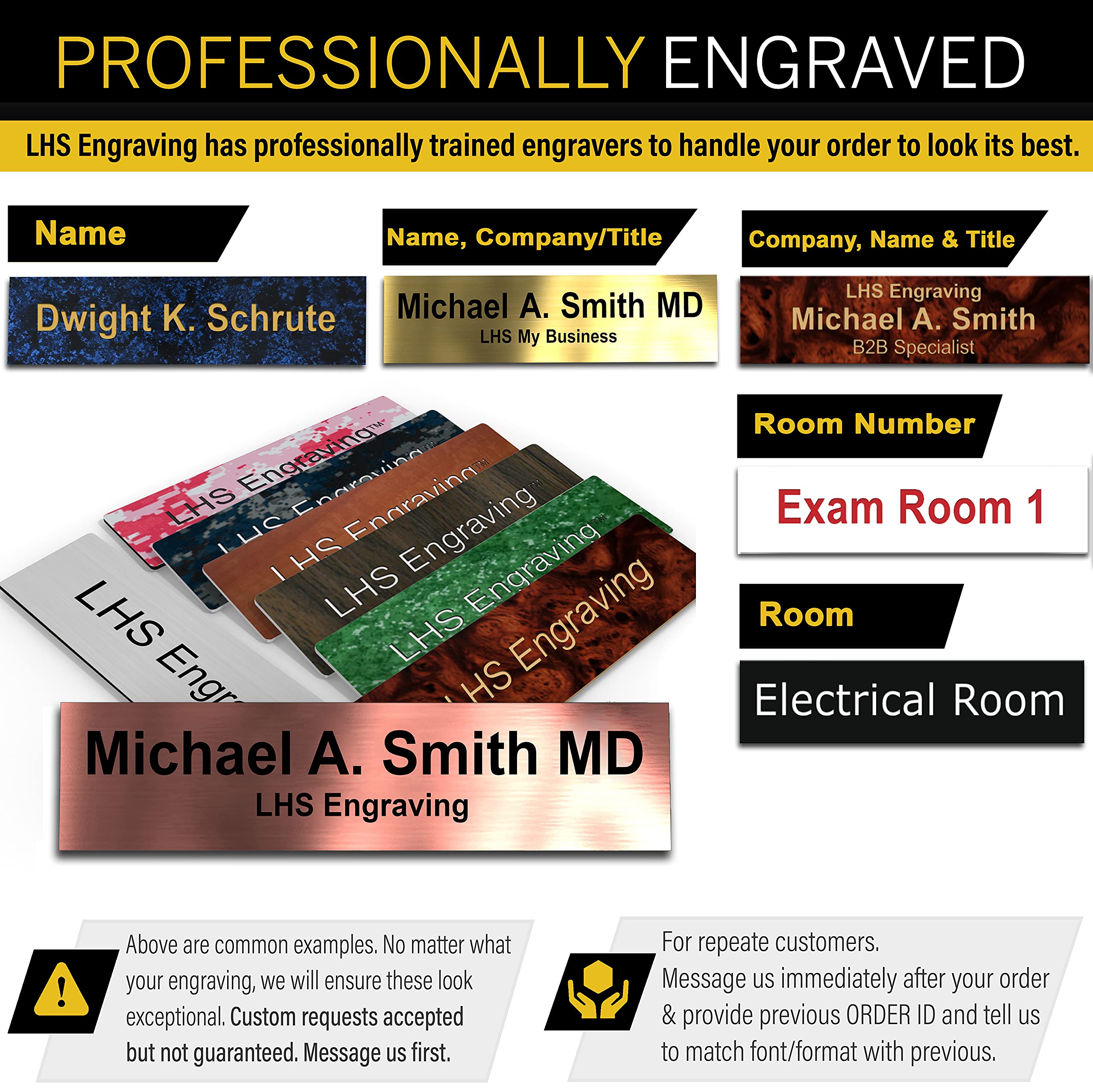LHS - Engraved Name Plates for Door Sign