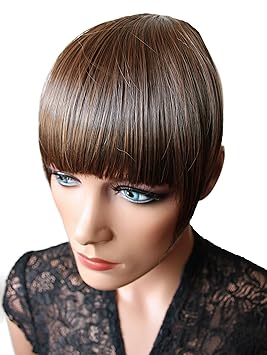 PRETTYSHOP Clip In Extension seitlicher Pony Stirnfransen Haarteil Natürlich Haareinsatz Farben Variaton