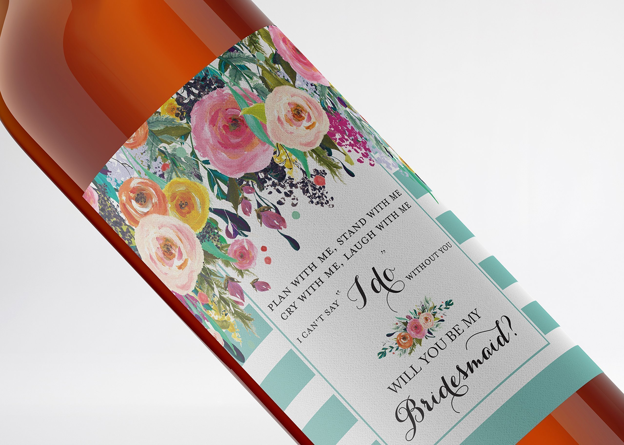 Will You Be My Bridesmaid Wine Labels 1 Matron of Honor Wine Label Set ...