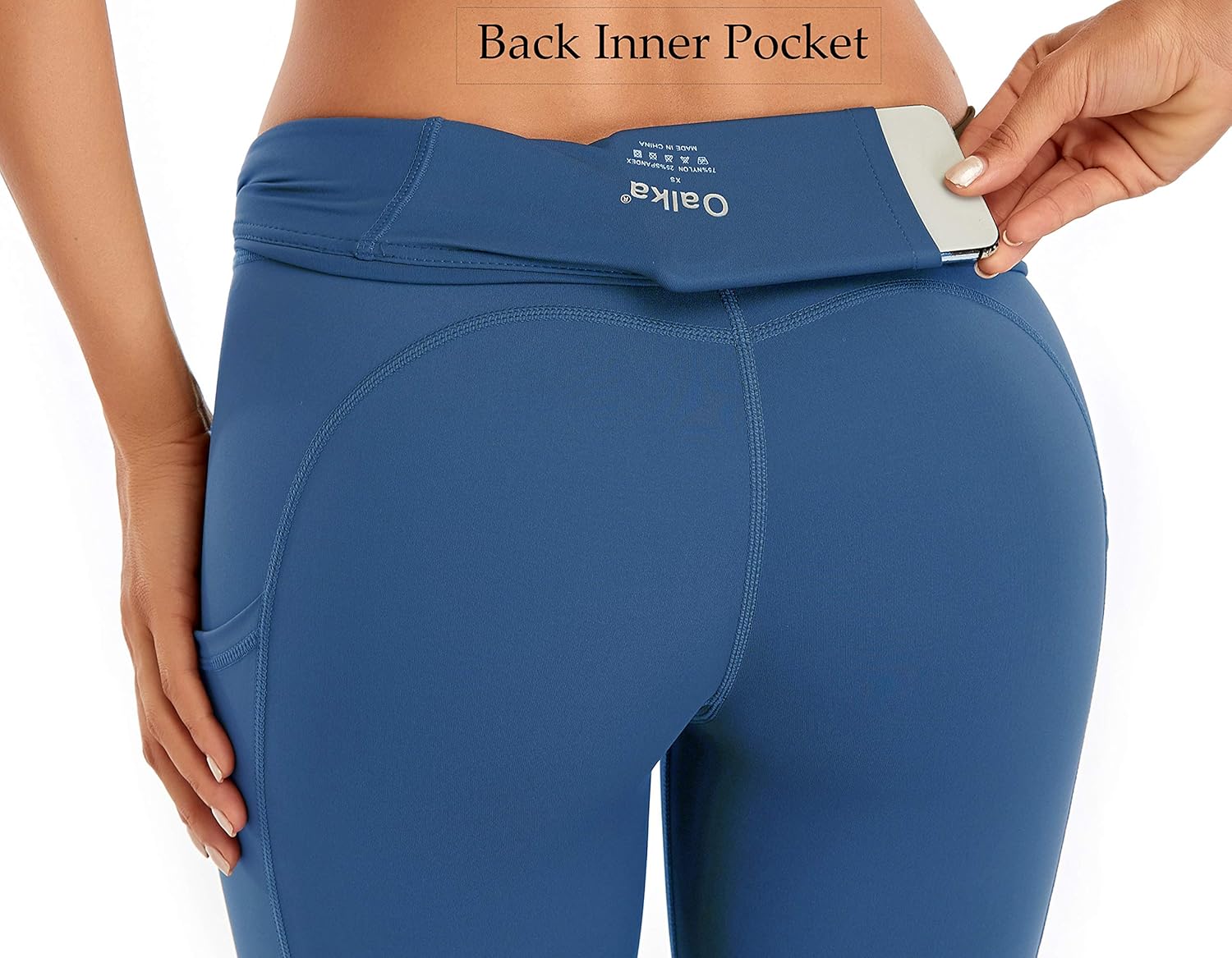 Oalka Women's Short Yoga Side Pockets High Waist Workout Running Shorts: Clothing