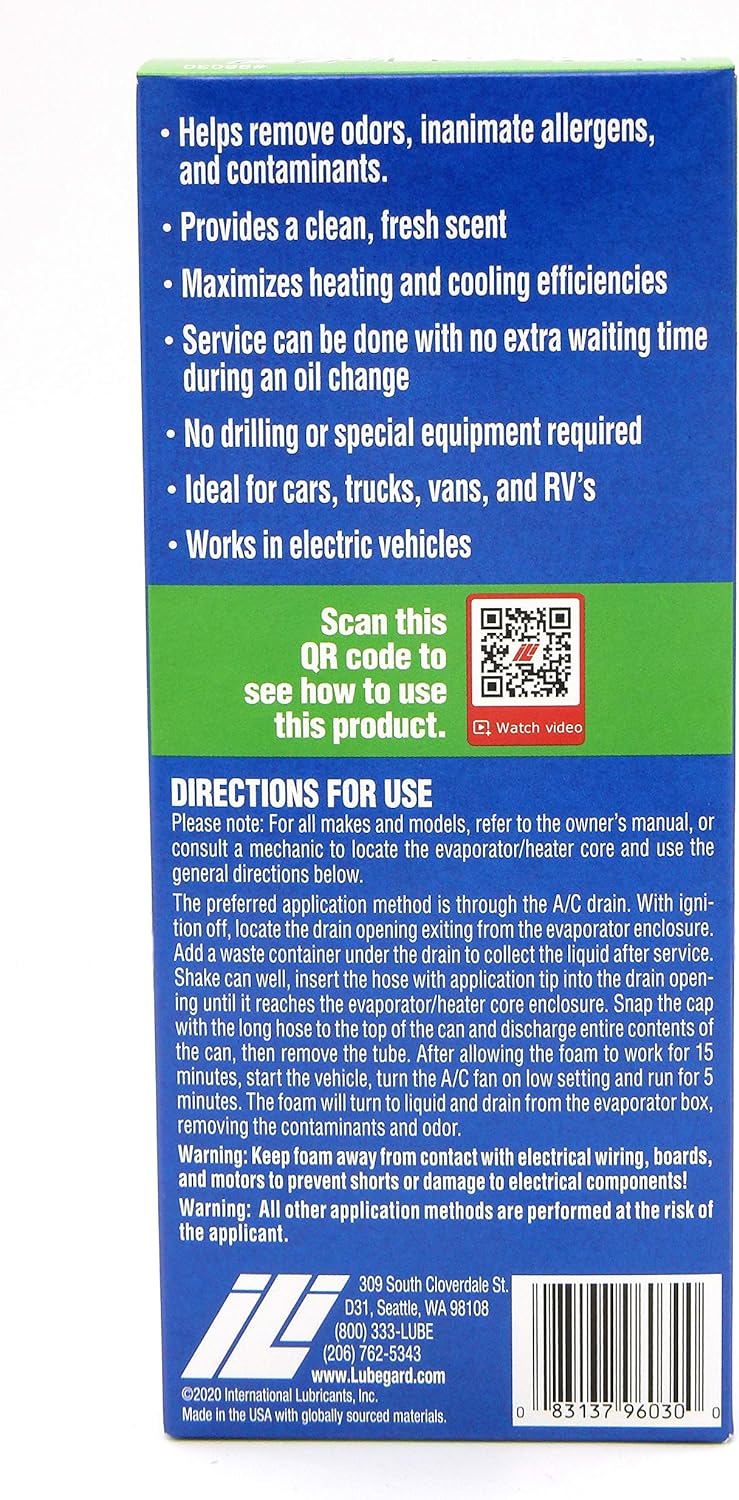 Lubegard 96030 Kool-It Evaporator and Heater Foam Cleaner: Automotive
