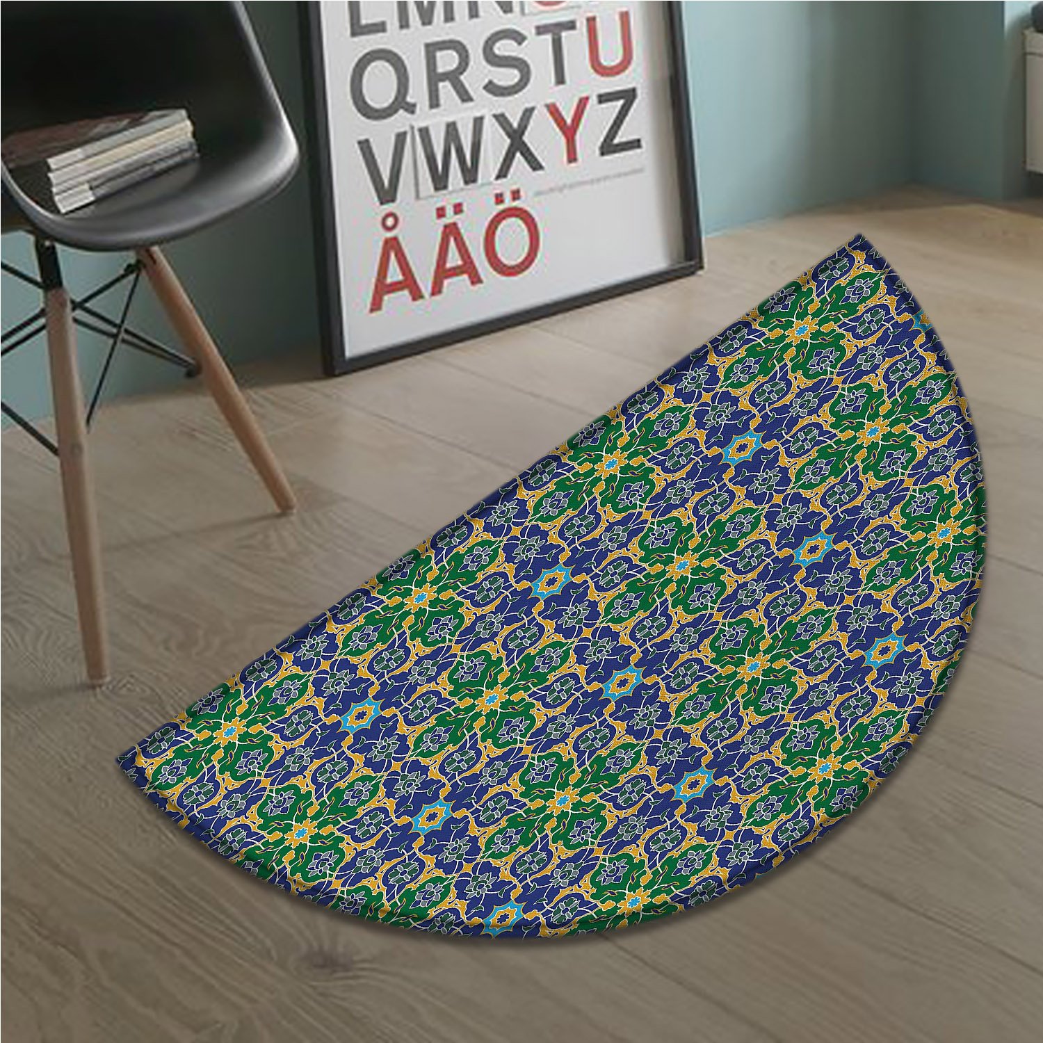 Stevenhome Arabian Decor Half Round Door Mats Inside Ornate