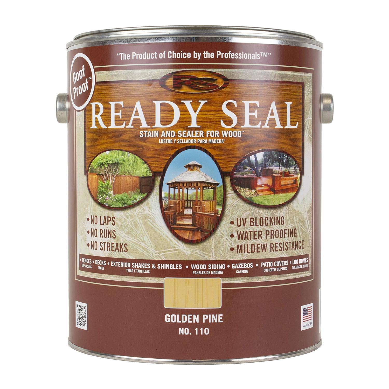 Ready Seal 110 1-Gallon Can Golden Pine Exterior Wood Stain and Sealer