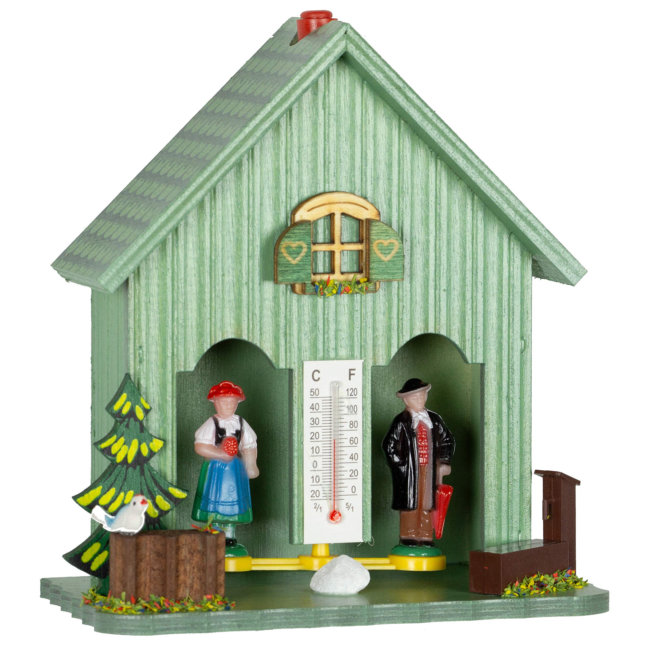 Trenkle German Black Forest weather house green TU 893 gruen