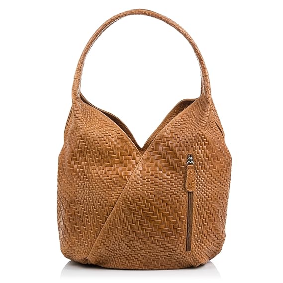 FIRENZE ARTEGIANI Ledertasche Shopper Made IN Italy. AUTHENTISCHE ITALIENISCHE Haut 33x33x18 cm. Farbe: Braun
