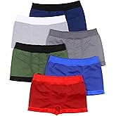 ToBeInStyle Boy's Pack of 6 Seamless Microfiber Boxer Briefs w/Appliques