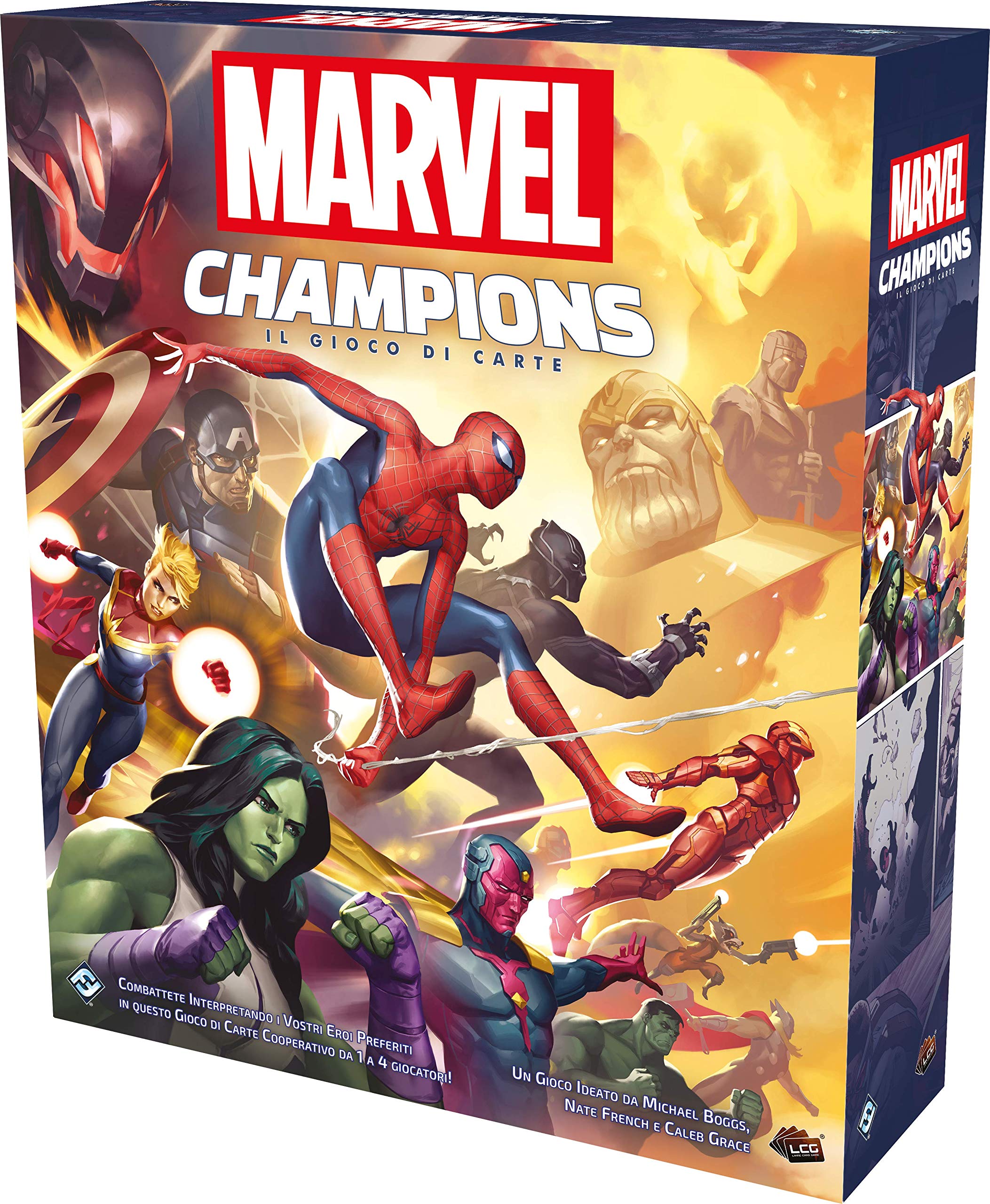 Asmodee, Marvel Champions: The Card Game, Board Game, 1-4 Players, 12+ Years, Italian Edition