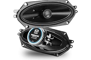 NVX® NSP410 4x10 Car Speakers, 480W Max, 160W RMS, 2-Way Coaxial w/Silk Dome Tweeters & Built-in X-Overs, Easy to Install in 