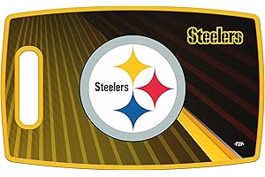 SPORTSVAULT Sports Vault NFL Pittsburgh Steelers Large Cutting Board, 14.5" x 9"