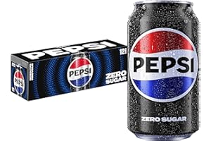 Pepsi Zero Sugar Cola Soda, 12 Fl Oz Cans (Pack of 12)