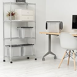 IRIS USA File Box File Organizer w/ Wing Lid for